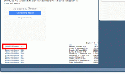 UltraVNCをダウンロード