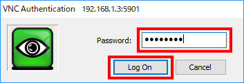 Enter VNC password